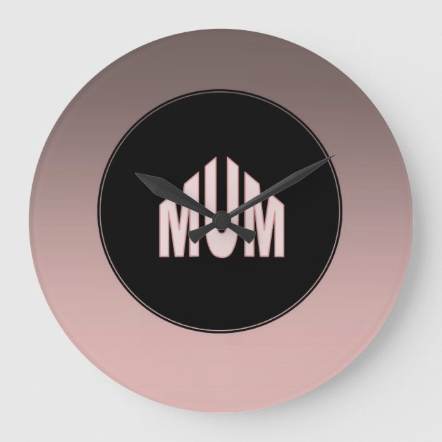 Mum Two Tone Large Clock (Front)