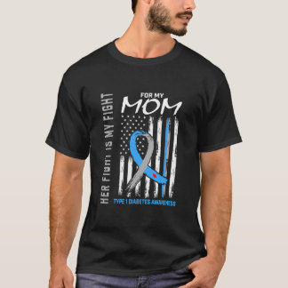 Mum Type One Diabetes Awareness Ribbon American T-Shirt