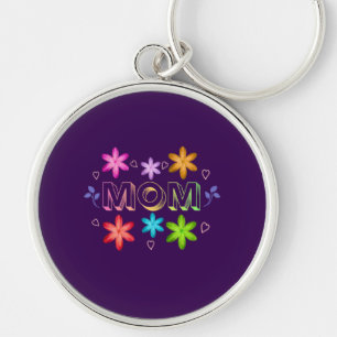 Mum Typography Design, Cute Mother Quote Text Art, Key Ring