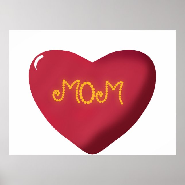 Mum Typography Design, Cute Mother Quote Text Art, Poster (Front)