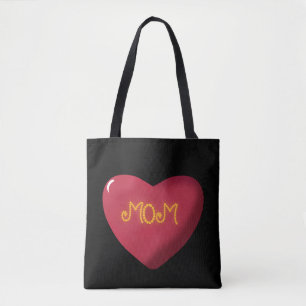 Mum Typography Design, Cute Mother Quote Text Art, Tote Bag