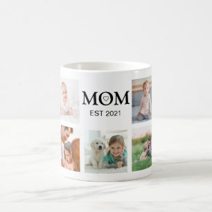 Mum Typography Family Photo Collage Coffee Mug