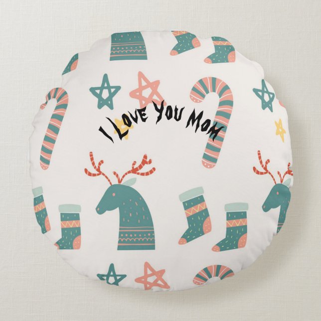 Mum Unique Luxury Living Round Pillows (Front)