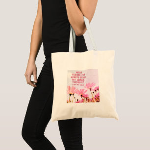 Mum Unpaid Therapist Funny Floral Mother's Day Tote Bag