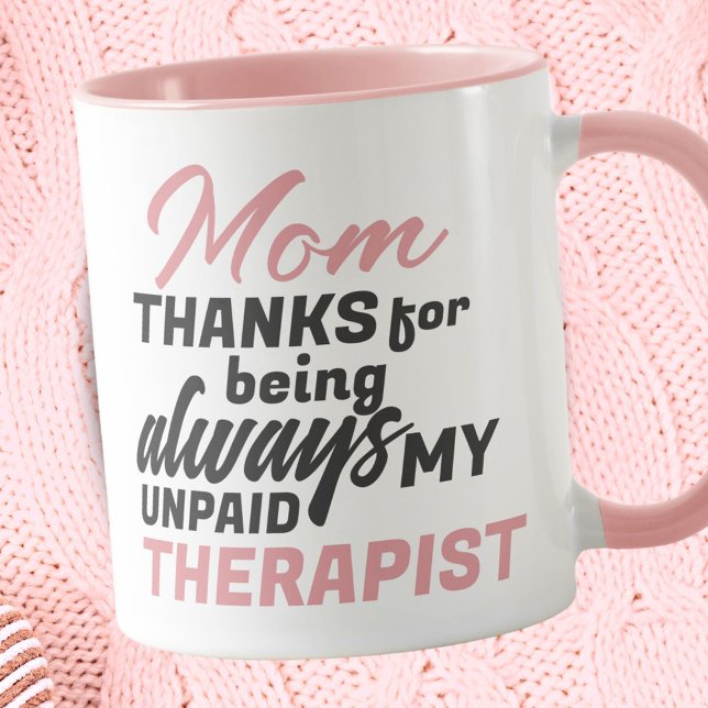 Mum Unpaid Therapist Funny Humour Mother's Day Mug (Creator Uploaded)