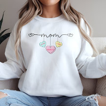 Mum Valentines Kids Name Convo Hearts