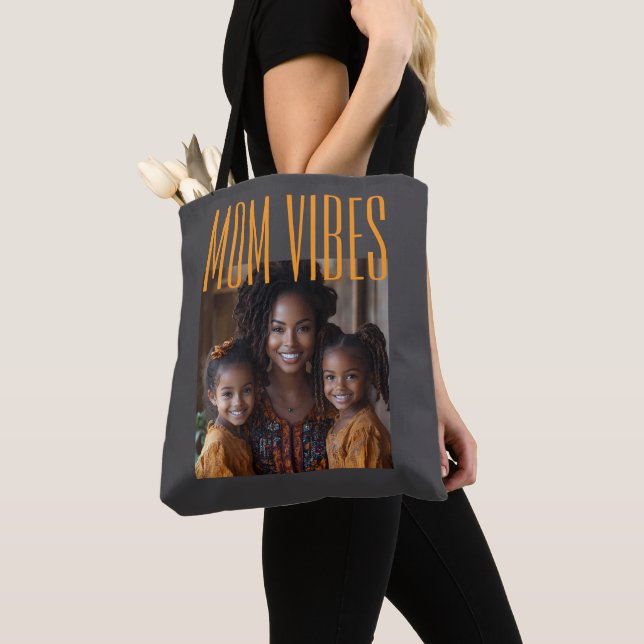 Mum Vibes custom photo Tote Bag (Close Up)