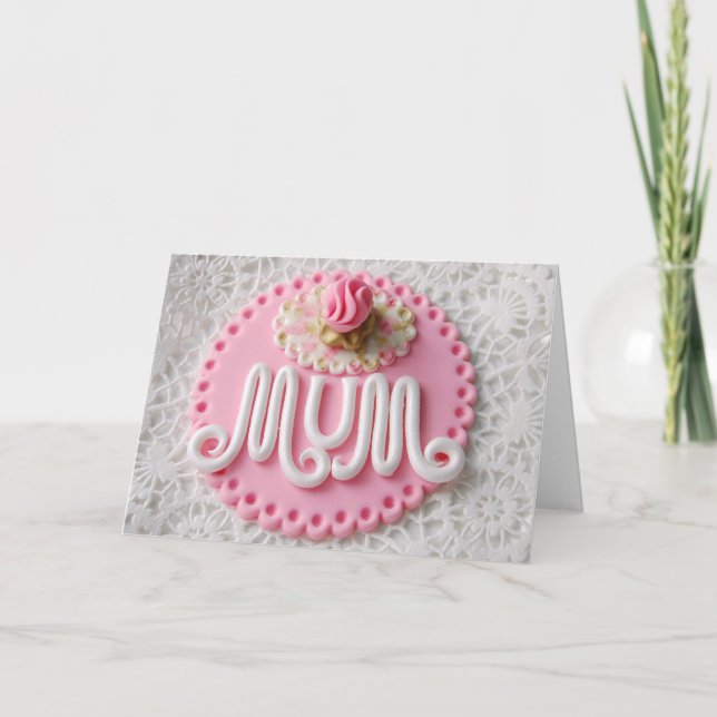 'Mum' Vintage Style Greetings Card (Front)