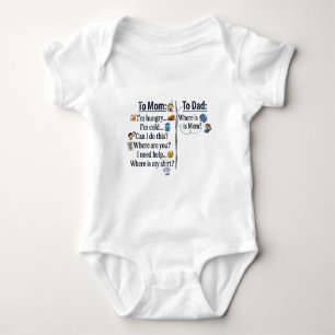 Mum vs Dad Parenting Comparison Baby Bodysuit