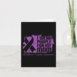 Mum Warrior Purple Ribbon Pancreatic Cancer Awaren Card
