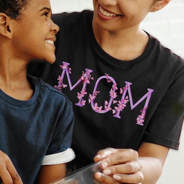 Mum watercolor art orchid text T-Shirt (Creator Uploaded)