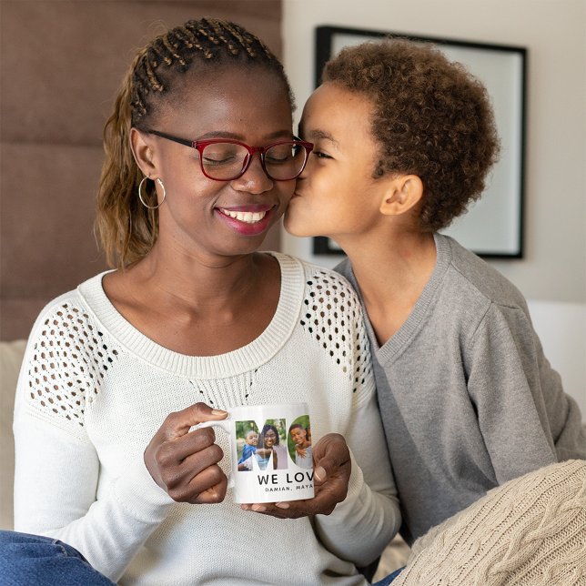 Mum We Love You Custom Mothers Day Photo Collage Coffee Mug (Creator Uploaded)