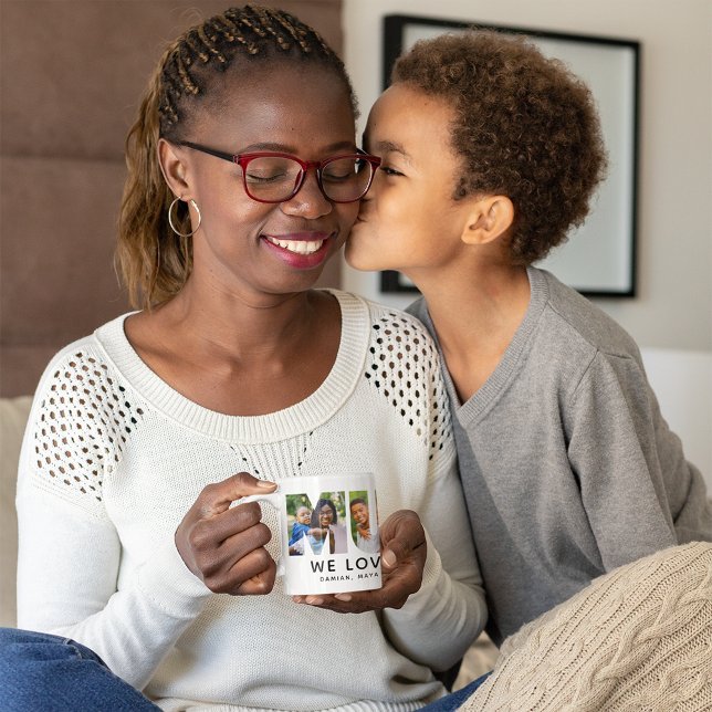 Mum We Love You Custom Mothers Day Photo Collage Coffee Mug (Creator Uploaded)