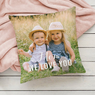 Mum We Love You Personalised Mother's Day Photo Cushion