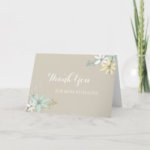 Mum Wedding Day Thank You Rustic Spring Floral Card