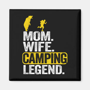 Mum wife camping legend rv camper outdoor women magnet