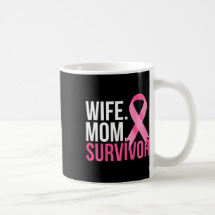 Mum Wife Survivor Breast Cancer Awareness Coffee Mug