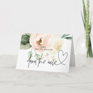 Mum Will Walk Me Down the Aisle Wedding Card