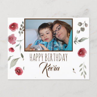 Mum Wishing Her Kid Happy Birthday Postcard