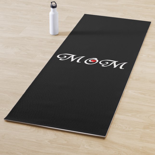 Mum with a Red Heart Yoga Mat (In Situ)