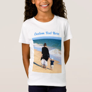 Mum with Baby Photo T-Shirt Personalised Text