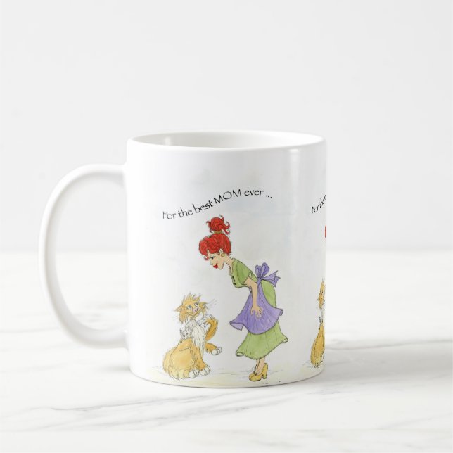 Mum with cat coffee mug (Left)