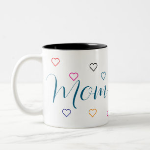 Mum With Cute Heart Design Coffee Mug