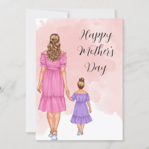 Mum with Daughter Mothers Day Card