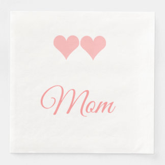 Mum with pink hearts mousepad napkin