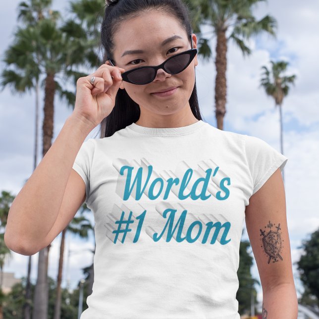 Mum with sky blue text T-Shirt (Creator Uploaded)