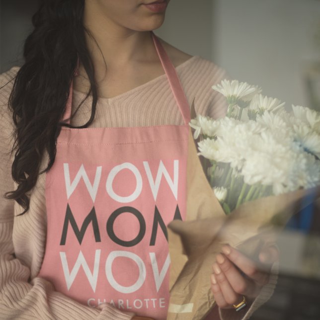 Mum Wow | Modern Pink Super Cute Mother's Apron (Creator Uploaded)