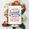 Mum Wow mother's day cute pink grey typography 