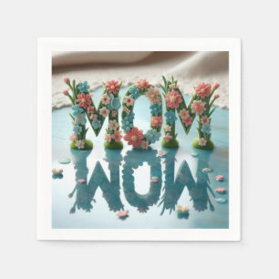 Mum Wow Ornate Floral Napkin