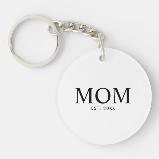 Mum Year Established Key Ring (Front)