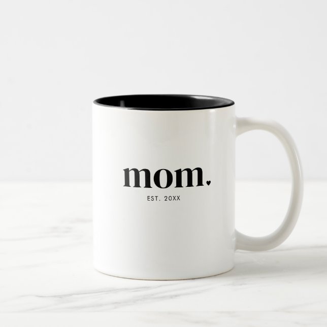 Mum Year Established Two-Tone Coffee Mug (Right)