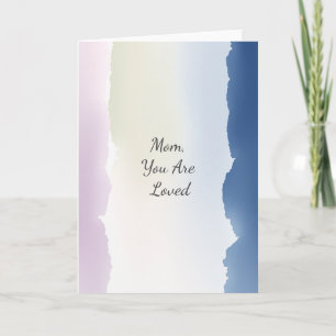 Mum You Are Loved Pastel Colour‑Block Card
