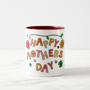 Mum you are my everything, I love you to heaven Two-Tone Coffee Mug