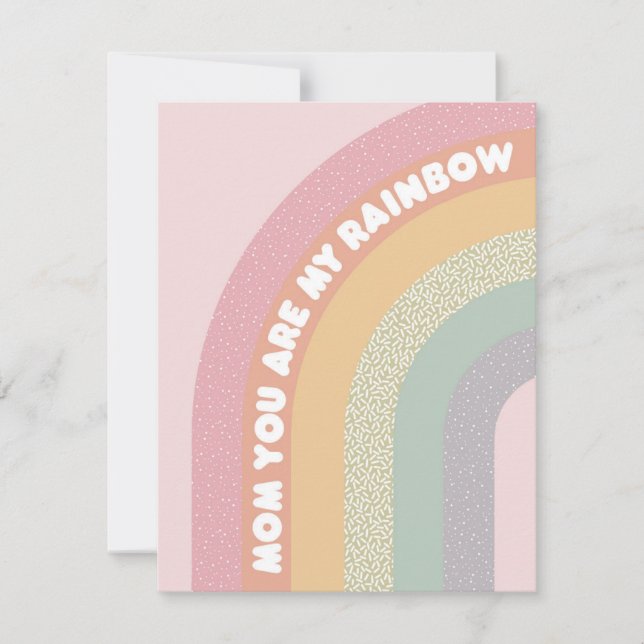 Mum you are my Rainbow Holiday Card (Front)