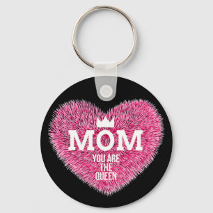 Mum You Are The Queen Button Keychain