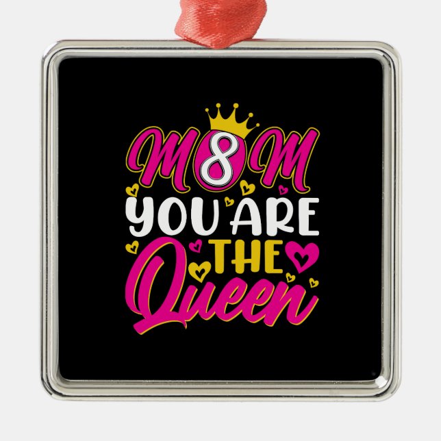 Mum You Are The Queen Metal Tree Decoration (Front)