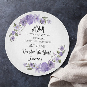 Mum You Are The World Personalised Cutting Board