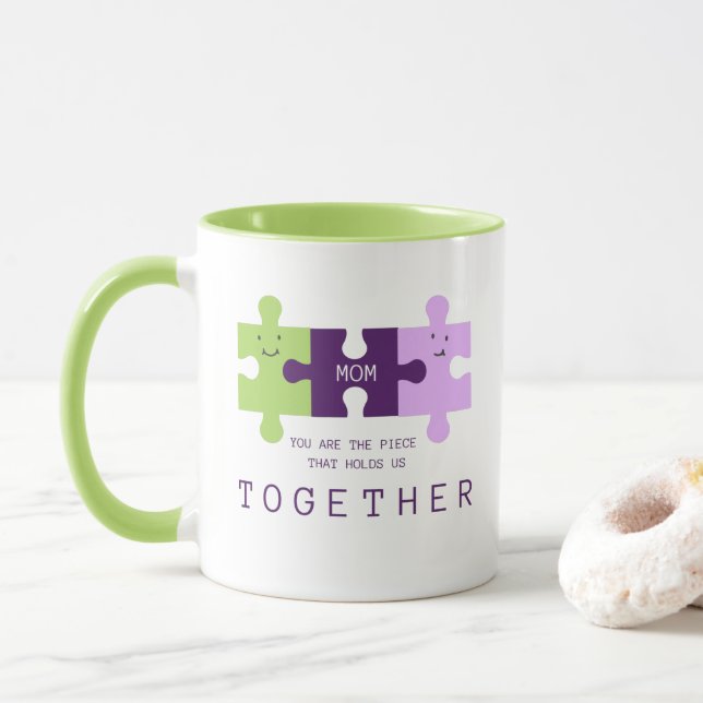 Mum You Hold Us Together Puzzle Mug (With Donut)