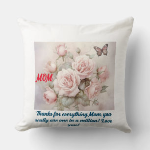 Mum, You're One in a Million Throw Pillow