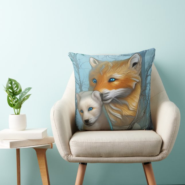 Mum You're the best - Fox and baby   Cushion (Chair)