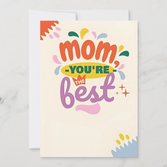 Mum You're The Best: Mother's Day Card (Front)