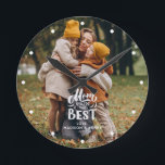 "Mum You're The Best" Personalised Photo Round Clock<br><div class="desc">Add your photo and message for Mum to this beautiful design for a perfect gift for Mother's Day,  Christmas,  Birthday,  etc.</div>