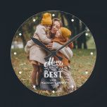 "Mum You're The Best" Personalised Photo Round Clock<br><div class="desc">Add your photo and message for Mum to this beautiful design for a perfect gift for Mother's Day,  Christmas,  Birthday,  etc.</div>