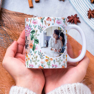 Mum You're the Wildflower: Personalised Photo Mug
