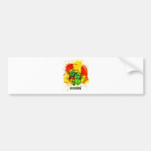 mumbai gateway of india bright watercolors bumper sticker