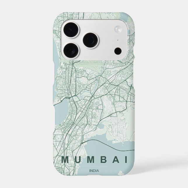 Mumbai India City Map Minimal Design (Back)